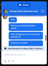 Betmaster kasiino klienditugi